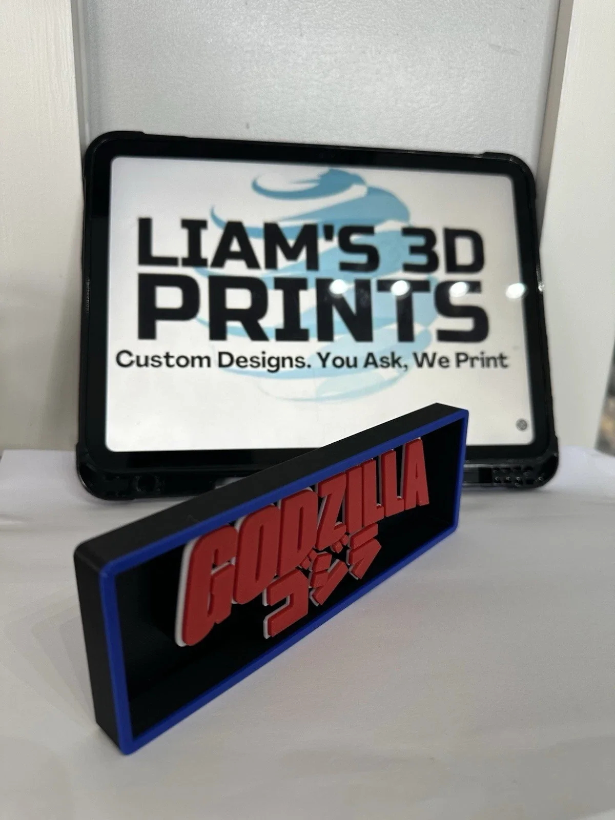 Decorative Godzilla Box Sign Shelf Wall Logo Display Film 3D Print 2 Sizes, image 2