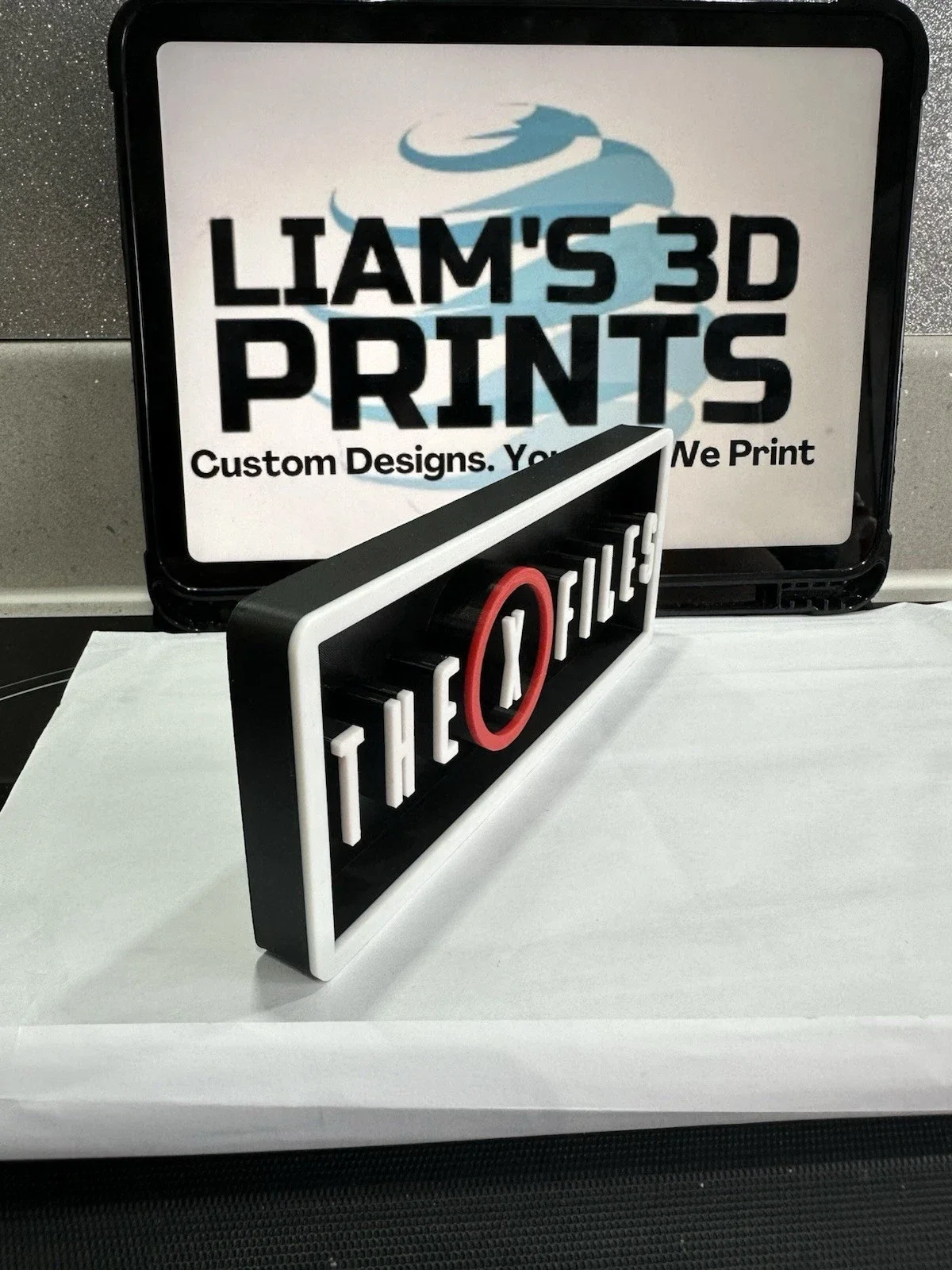 Decorative The X Files TV Show Logo Box Sign 3D Print Shelf Display 2 Sizes, изображение 2