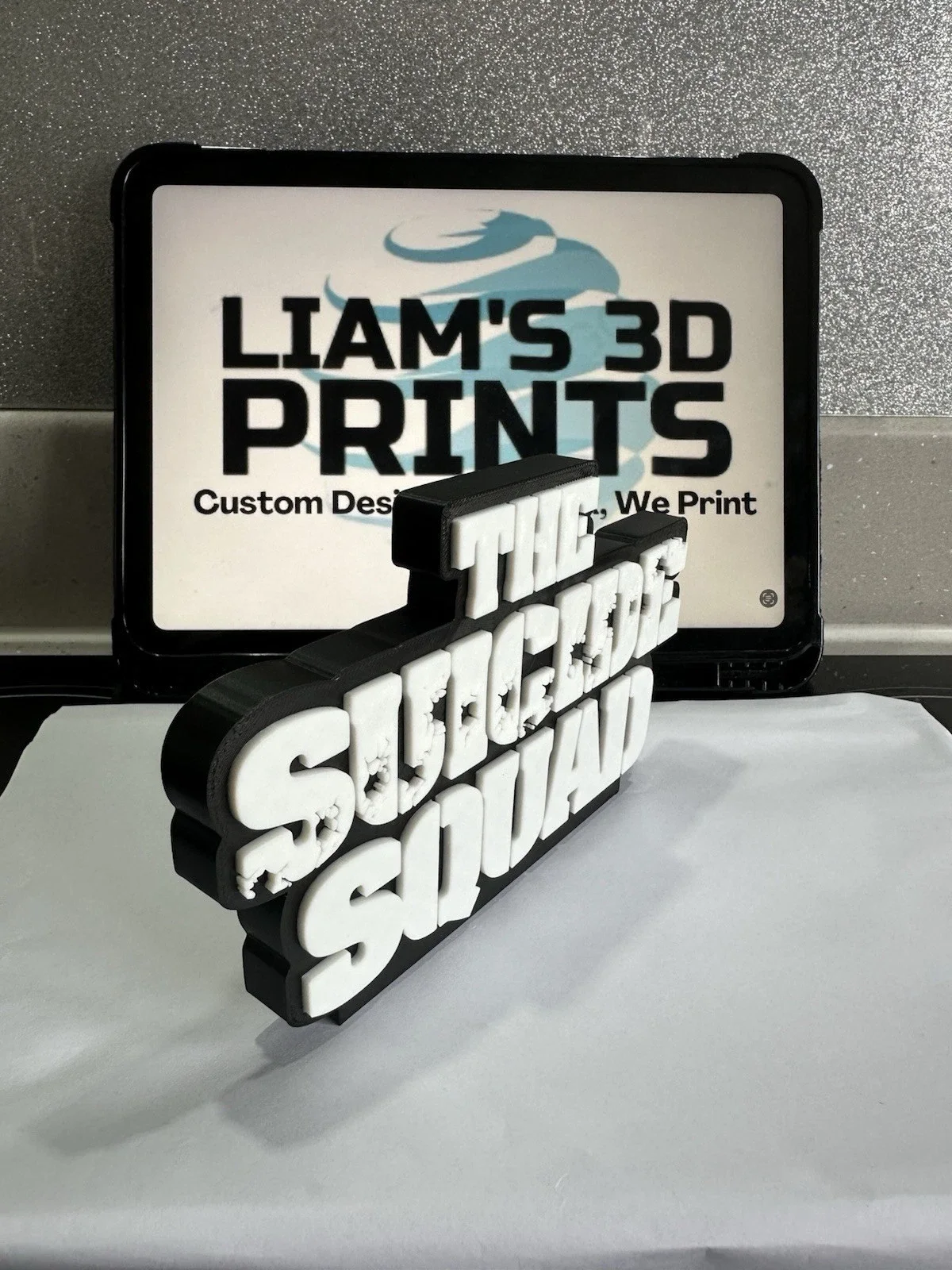 Decorative The Suicide Squad DC Logo 3D Print Wall Display, image 2