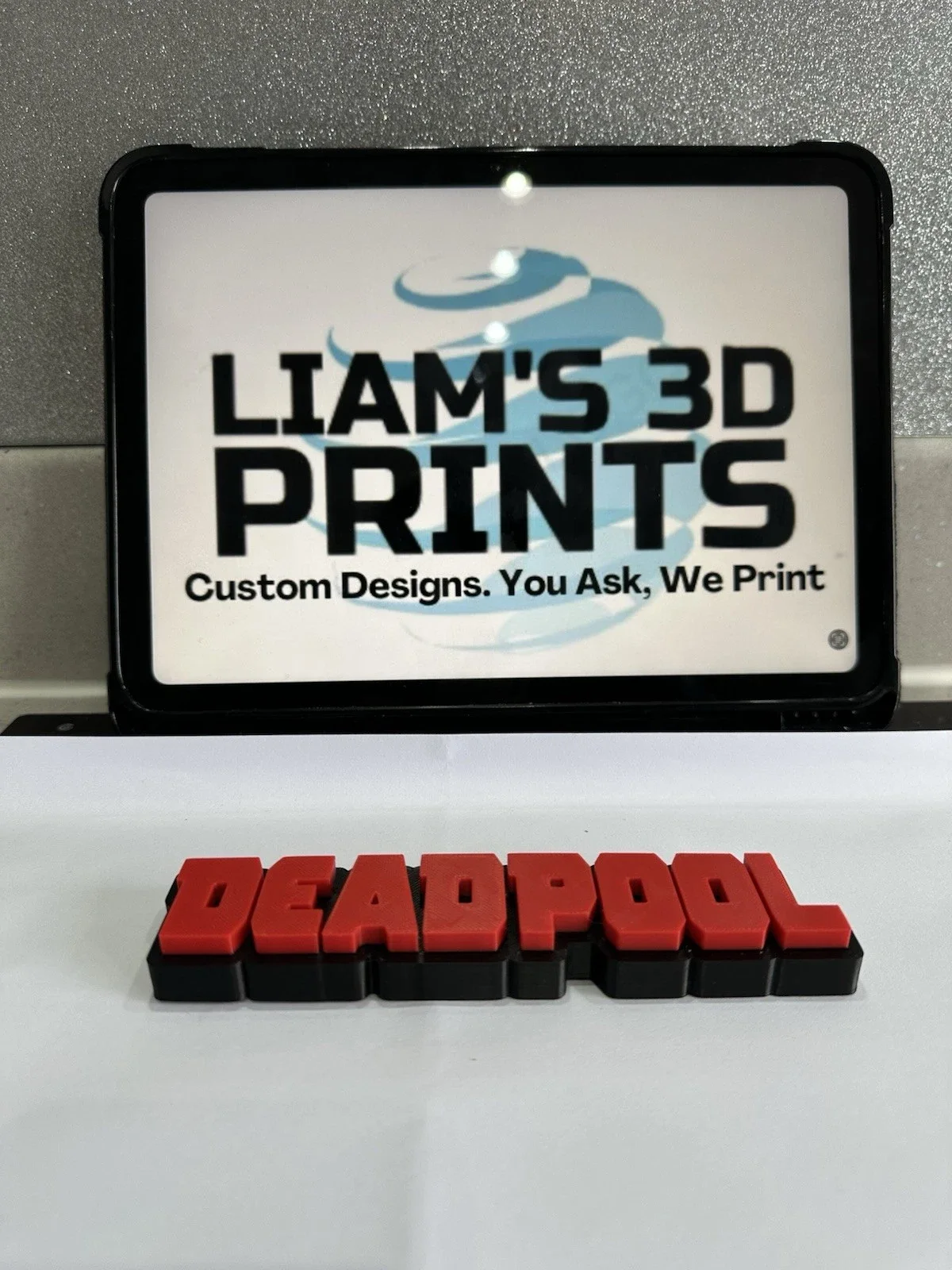Decorative Deadpool Self Standing Logo Marvel 3D Print, изображение 3
