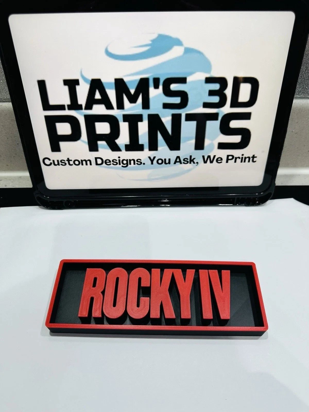 Decorative Rocky 4 IV Box Sign Shelf Wall Logo Display Film 3D Print 2 Sizes, изображение 2