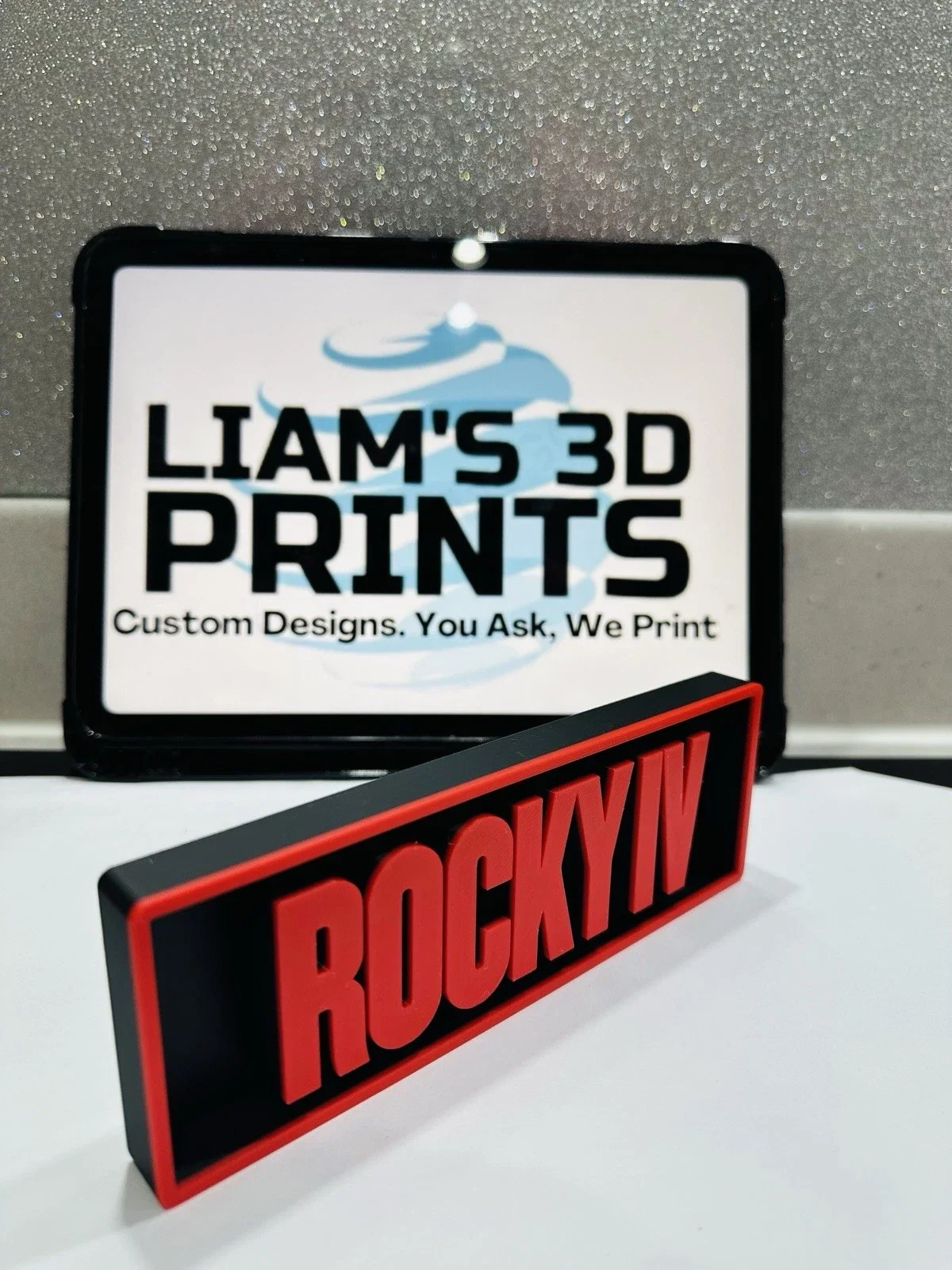 Decorative Rocky 4 IV Box Sign Shelf Wall Logo Display Film 3D Print 2 Sizes, изображение 3