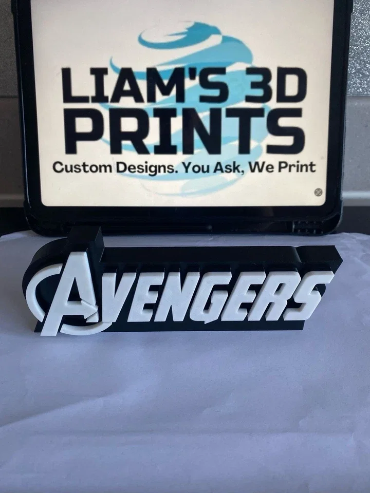 Decorative The Avengers Marvel Logo 3D Print Wall Display, image 2