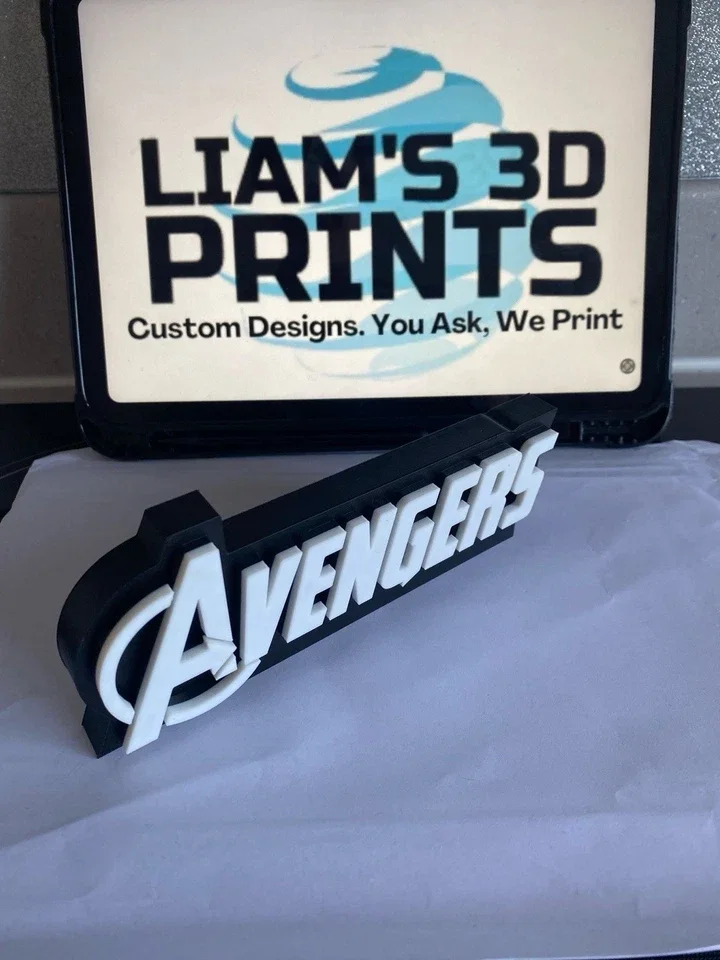 Decorative The Avengers Marvel Logo 3D Print Wall Display, image 3