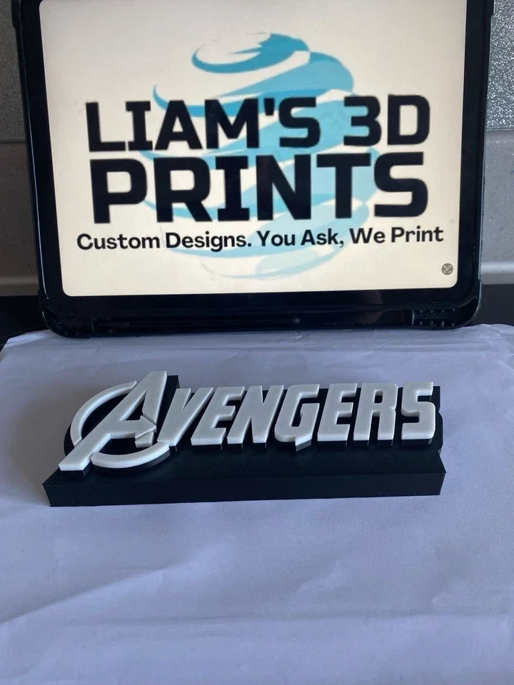 Decorative The Avengers Marvel Logo 3D Print Wall Display, image 4
