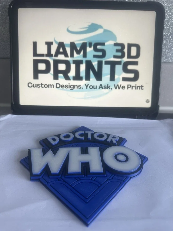 Decorative Doctor Who TV Show Logo Wall Plaque 3D Print, image 3