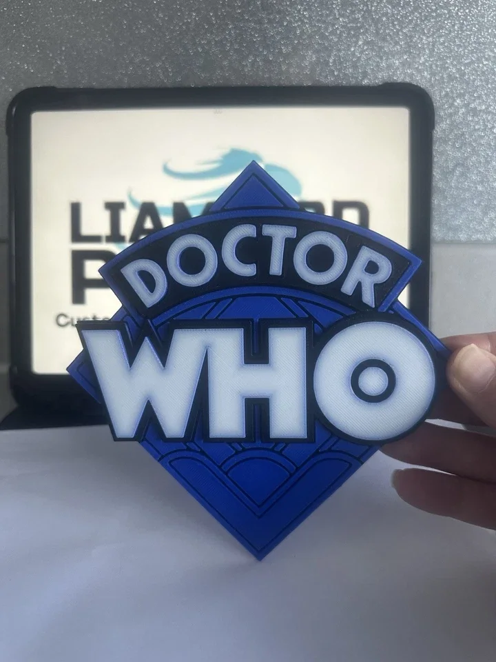 Decorative Doctor Who TV Show Logo Wall Plaque 3D Print, image 4