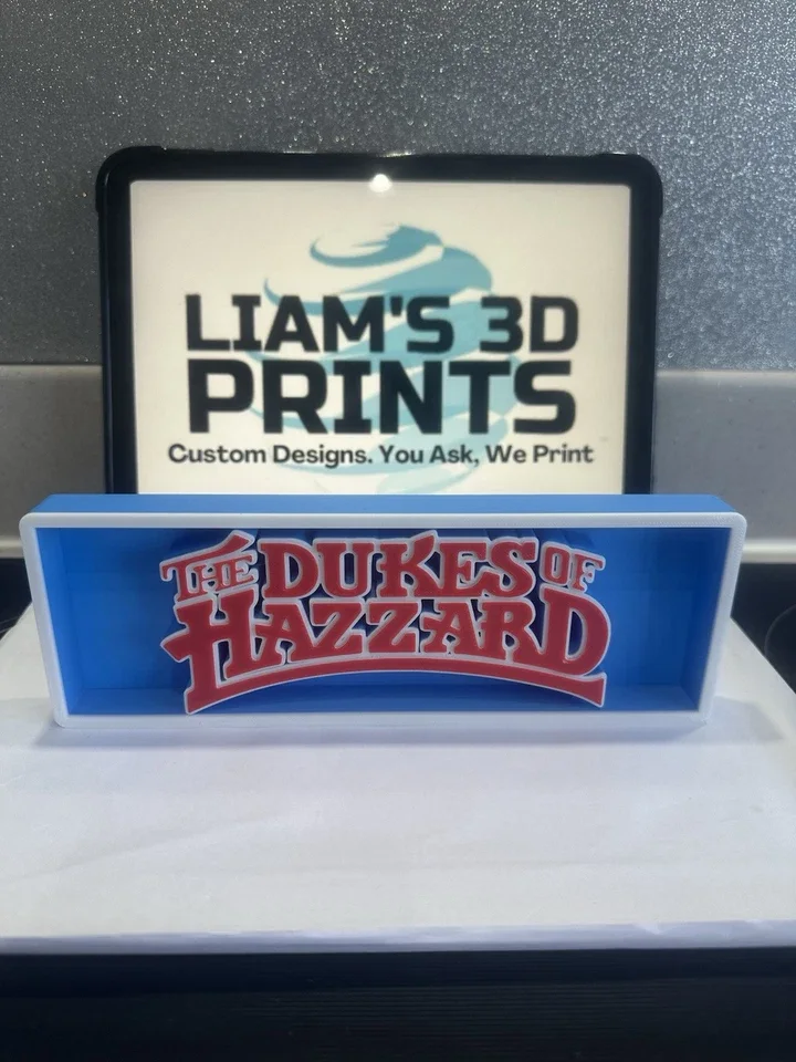 Decorative Dukes Of Hazzard Film Box Sign Logo Shelf Display 2 Sizes, image 2
