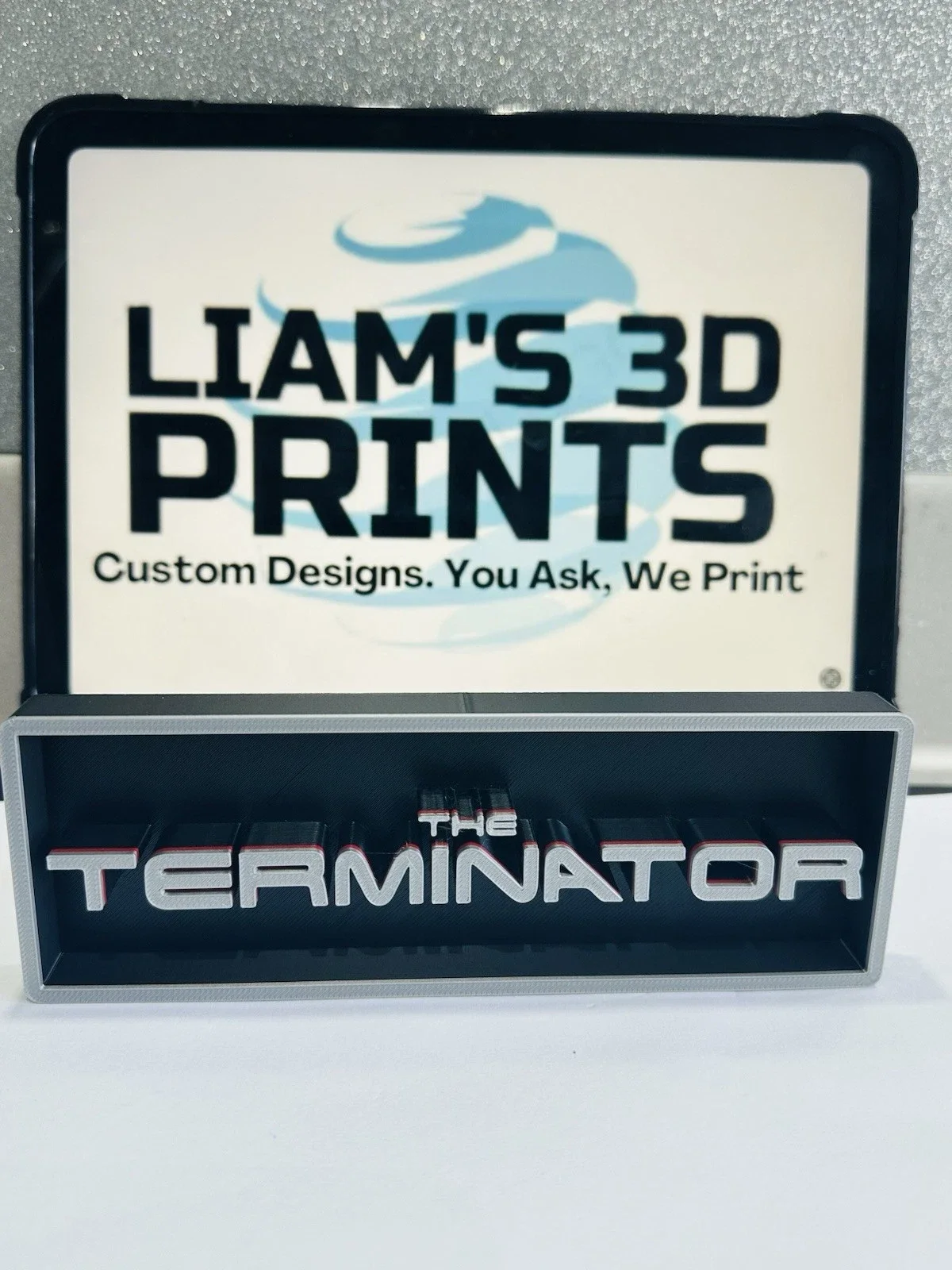 Decorative The Terminator Box Sign Shelf Wall Logo Display Film 3D Print 2 Sizes, изображение 2