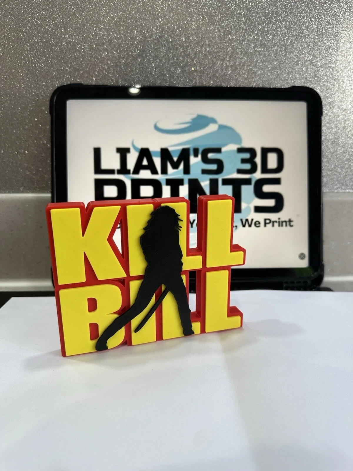 Decorative Kill Bill Movie Logo Self Standing The Bride Shelf Display 3D Print, image 3