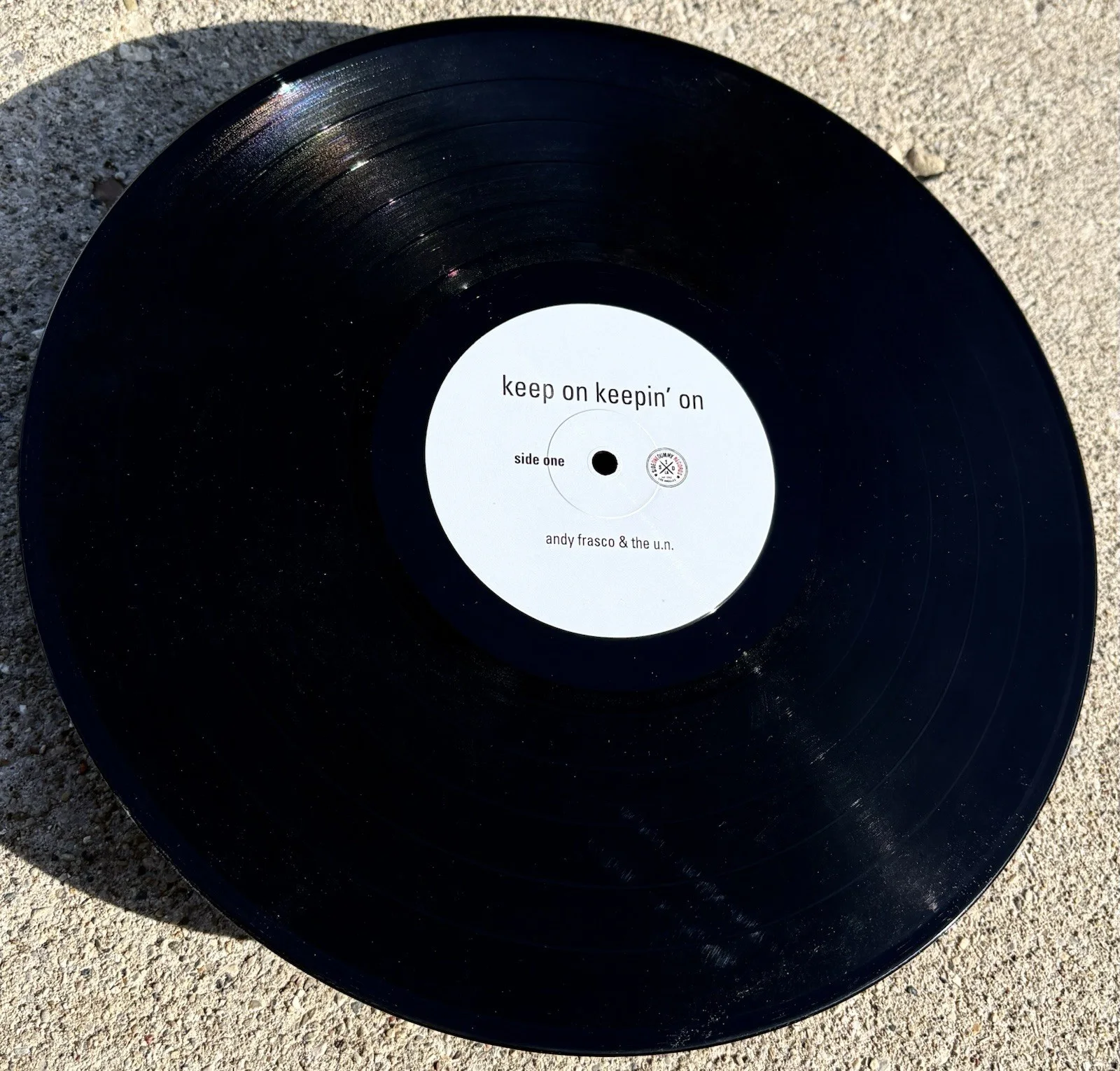 AMDY FRASCO & The U.N. SIGNED Vinyl JSA COA Keep On Keepin On, image 4