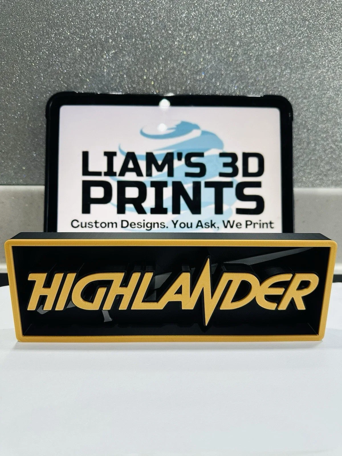 Decorative Highlander Film Logo Box Sign Shelf Wall Display Logo 2 Sizes, image 2