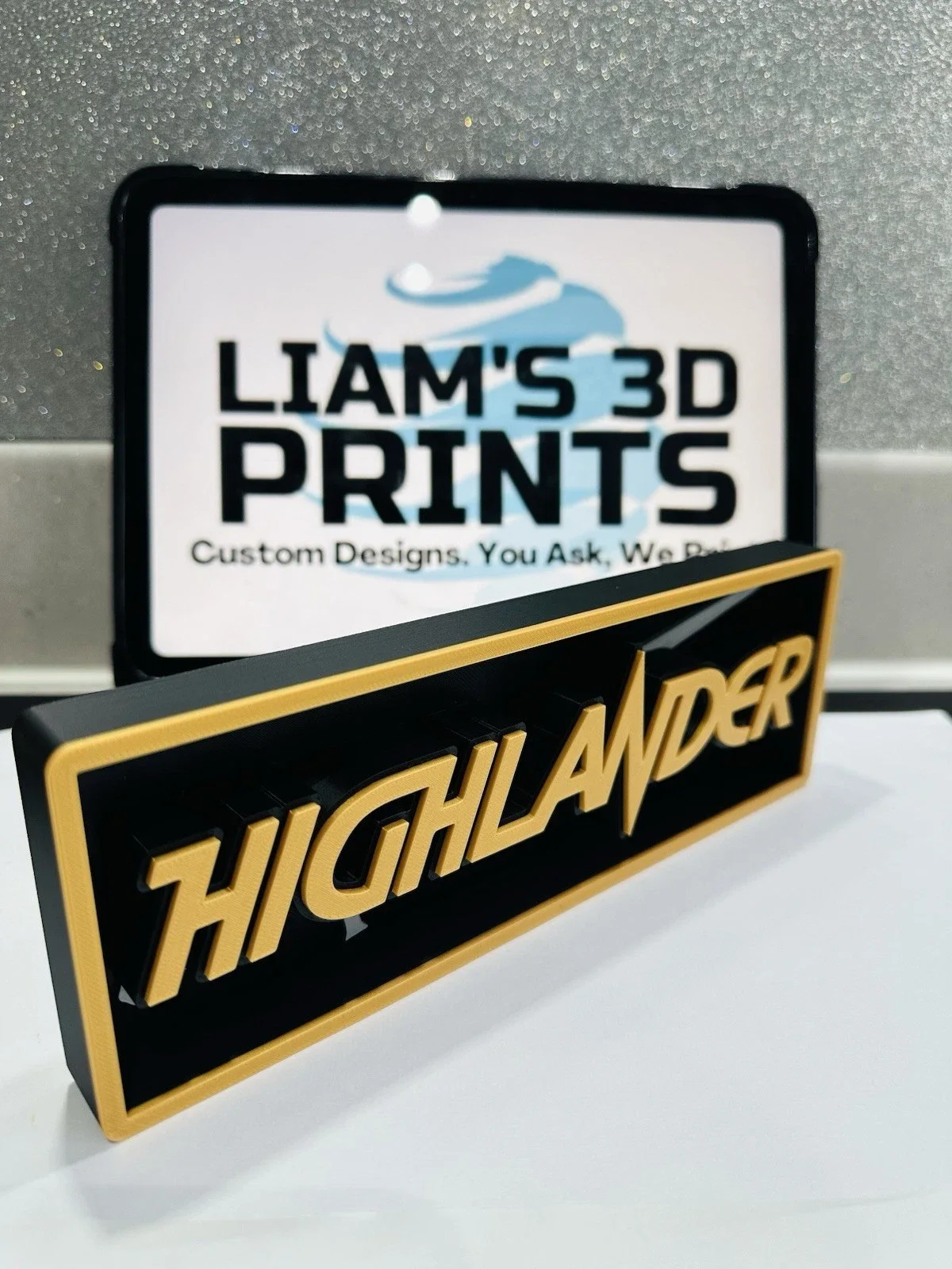 Decorative Highlander Film Logo Box Sign Shelf Wall Display Logo 2 Sizes, image 3