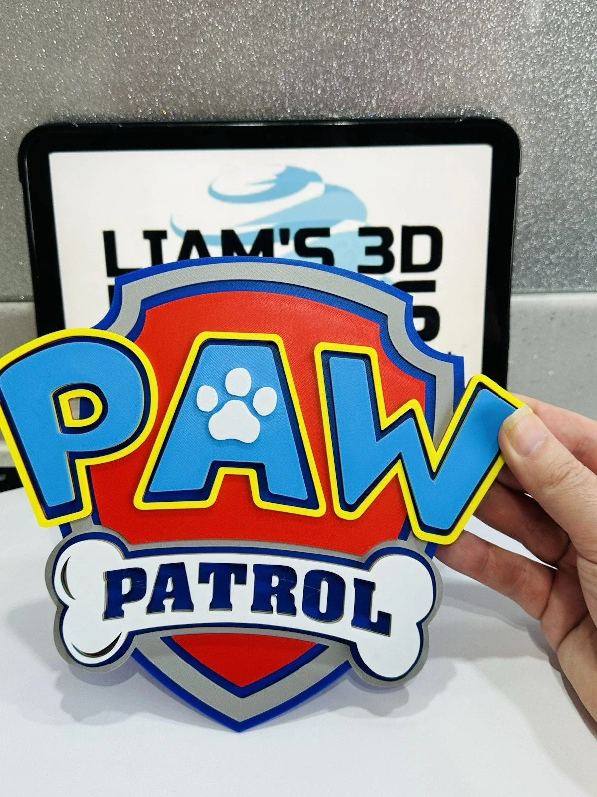 Decorative Paw Patrol TV Show Kids Logo Wall Plaque 3D Print, image 2