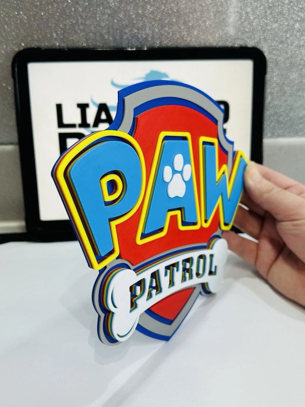 Decorative Paw Patrol TV Show Kids Logo Wall Plaque 3D Print, image 4