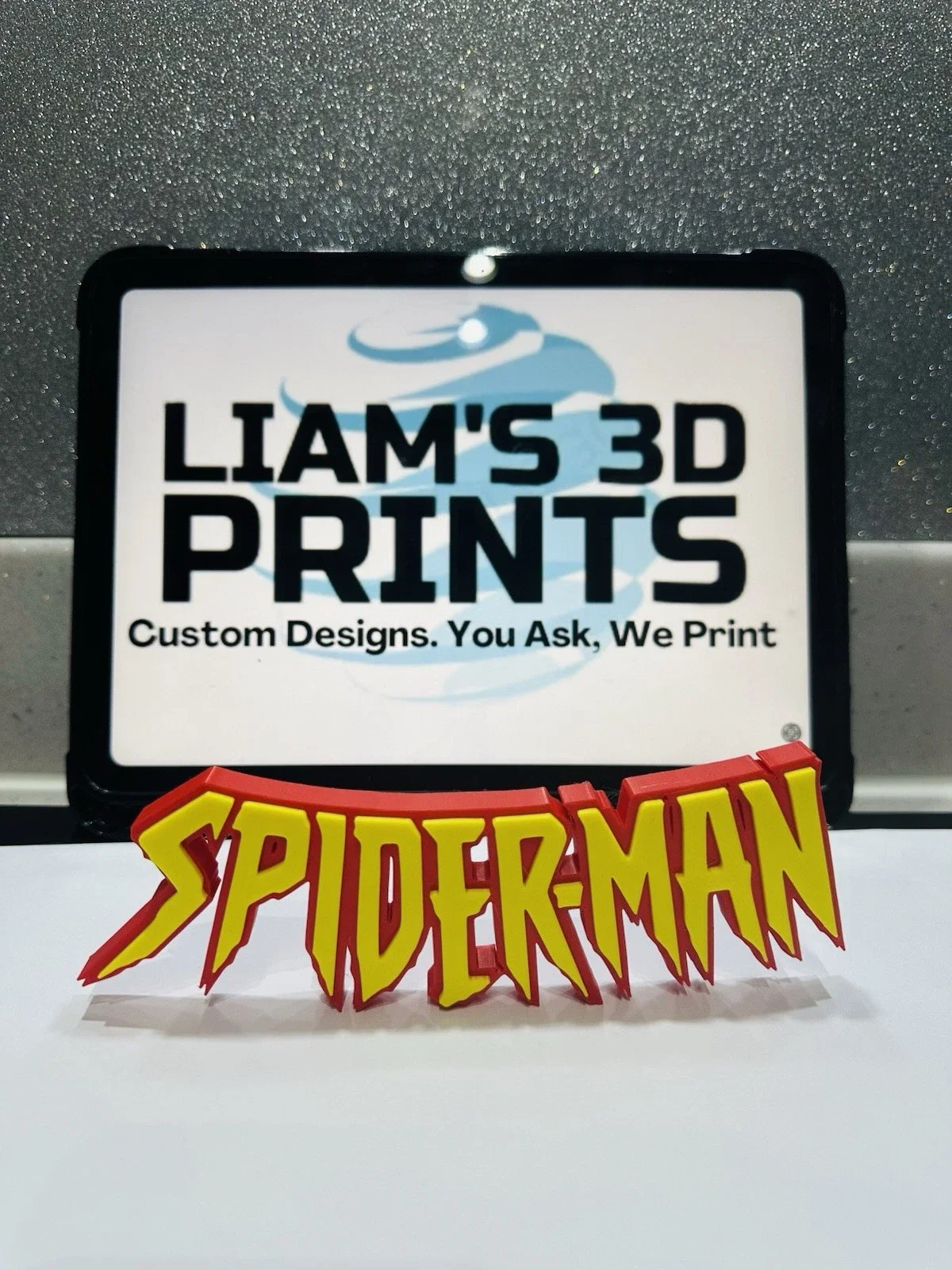 Decorative Spiderman Retro Self Standing Logo Marvel 3D Print, image 3
