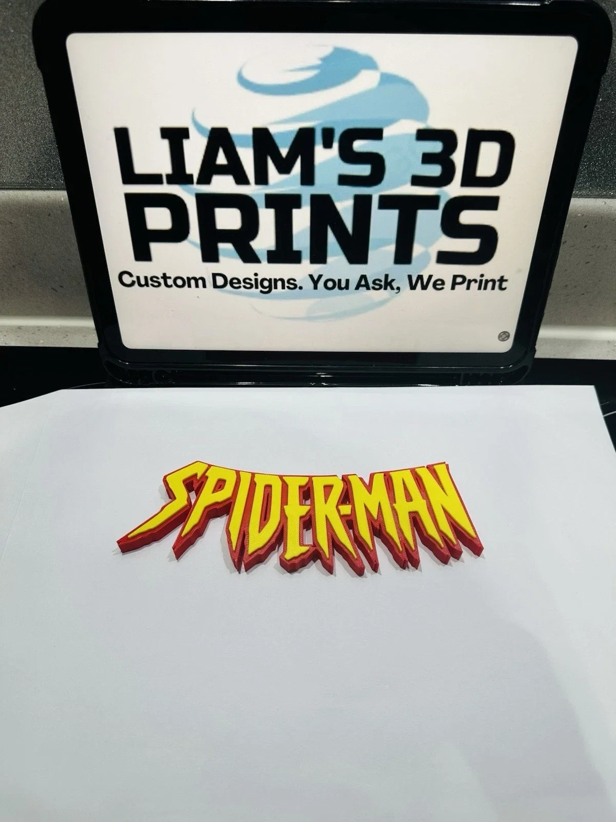 Decorative Spiderman Retro Self Standing Logo Marvel 3D Print, image 4