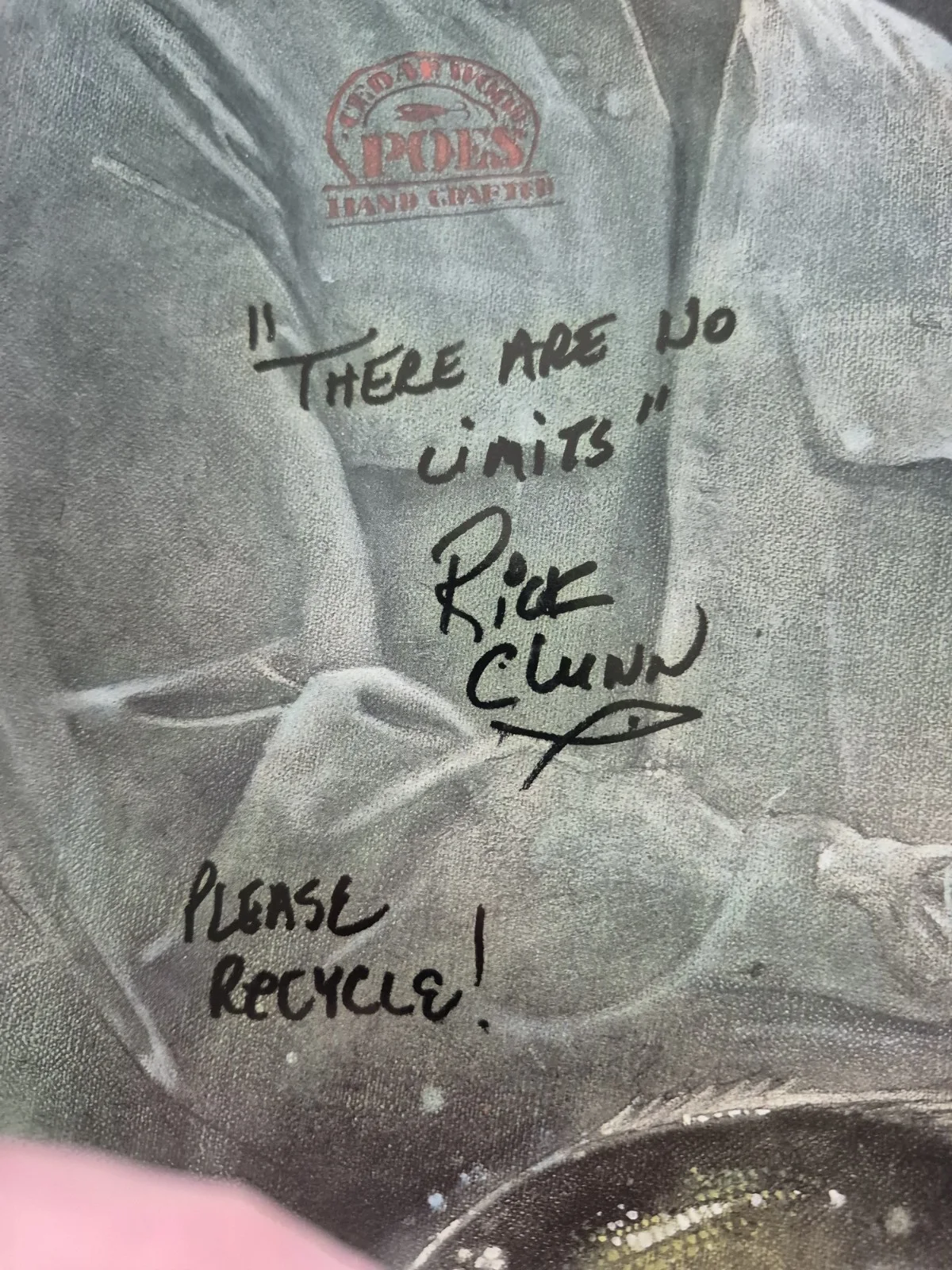Rick Clunn Signed Poster 24 X 18 Excellent Cond Bassmaster 1990, image 2