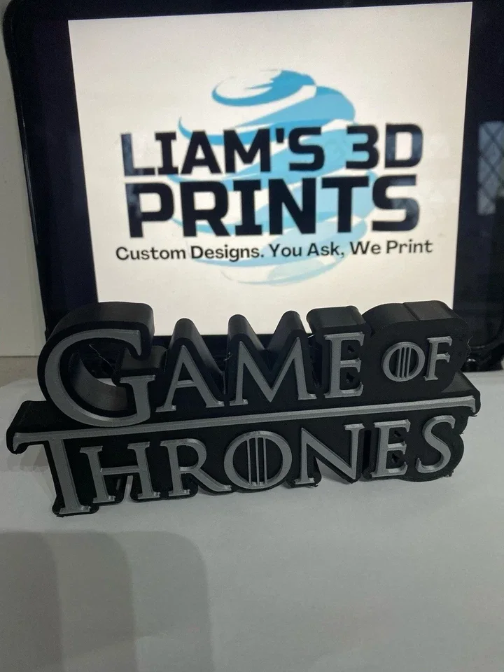 Decorative Game Of Thrones Self Standing Logo Tv 3D Print, image 2