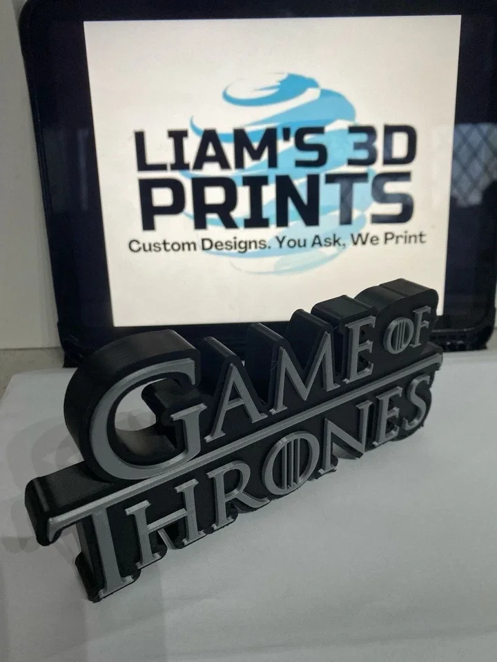 Decorative Game Of Thrones Self Standing Logo Tv 3D Print, image 3