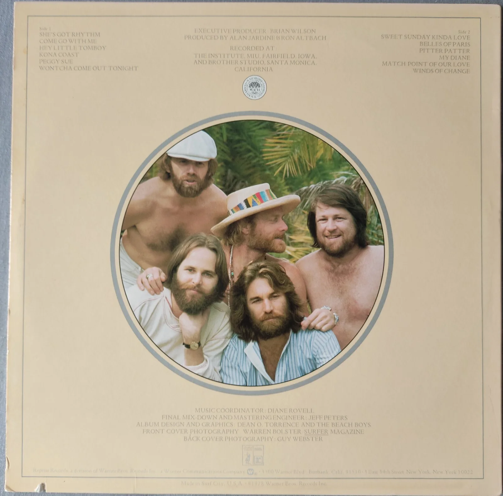 BRIAN WILSON Signed Autograph Album Record LP " M.I.U. Album ", image 2