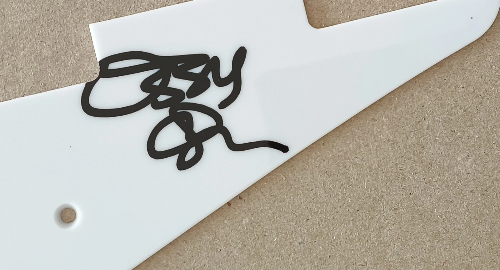 OZZY OSBOURNE Signed Autographed Guitar Pick Guard, image 2