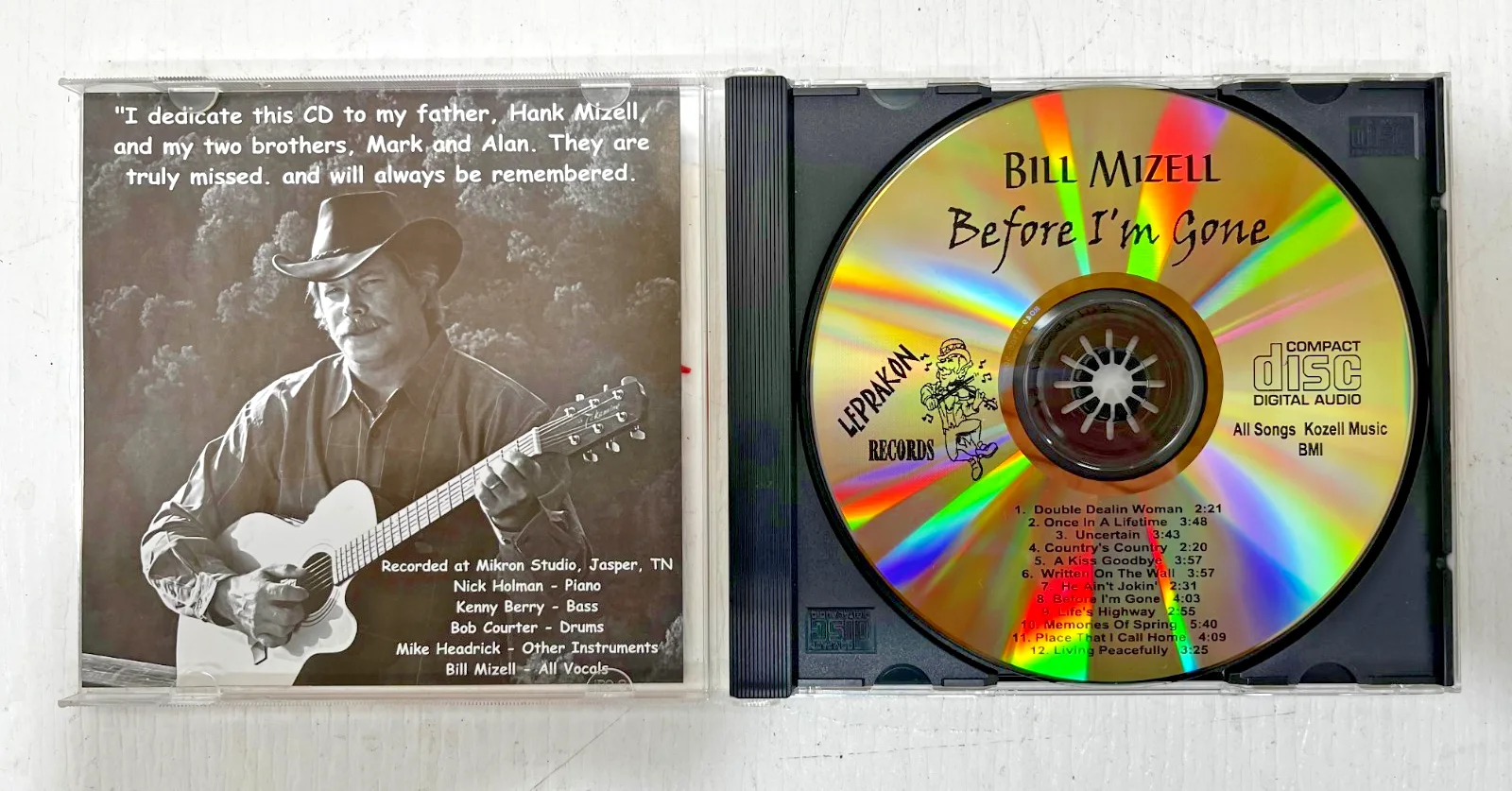 Bill Mizell Before I'm Gone CD - Signed, image 2