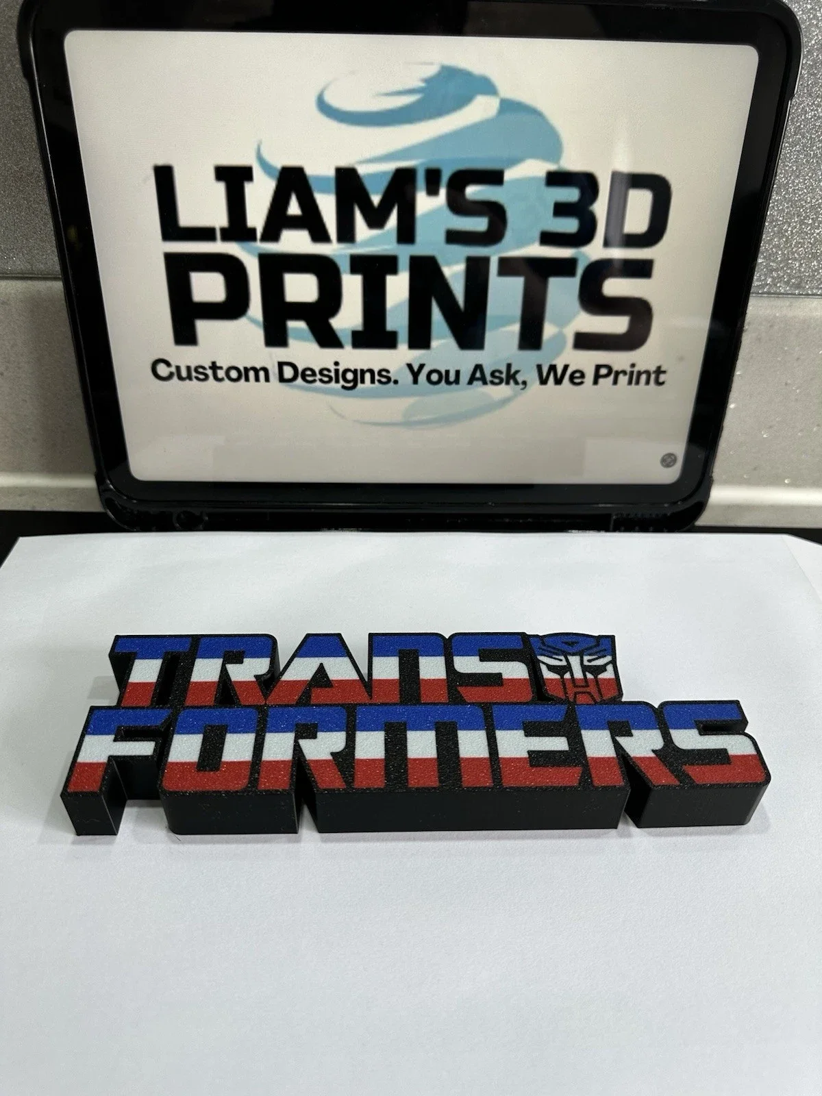 Decorative Transformers Retro Self Standing Logo 3D Print, image 2