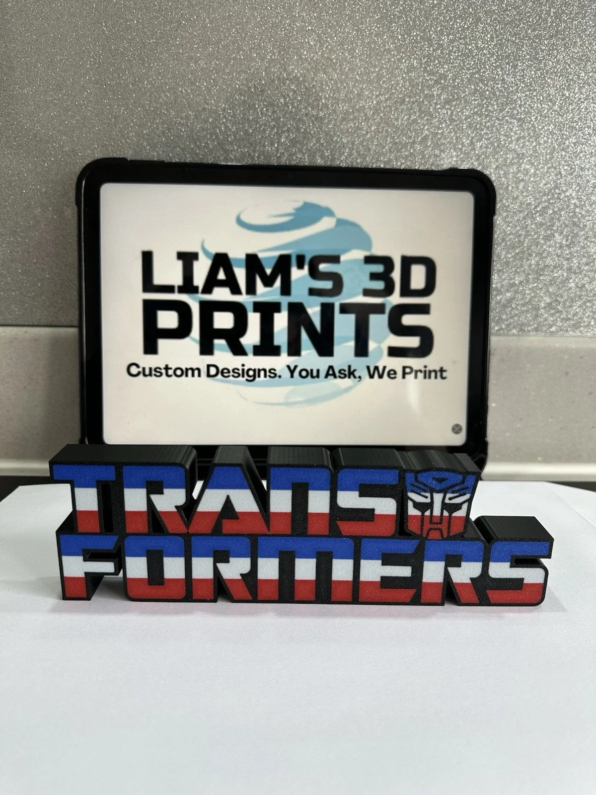 Decorative Transformers Retro Self Standing Logo 3D Print, image 3