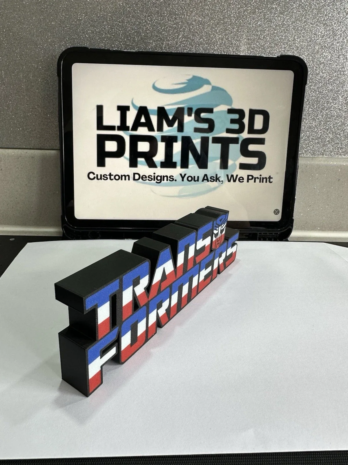 Decorative Transformers Retro Self Standing Logo 3D Print, image 4