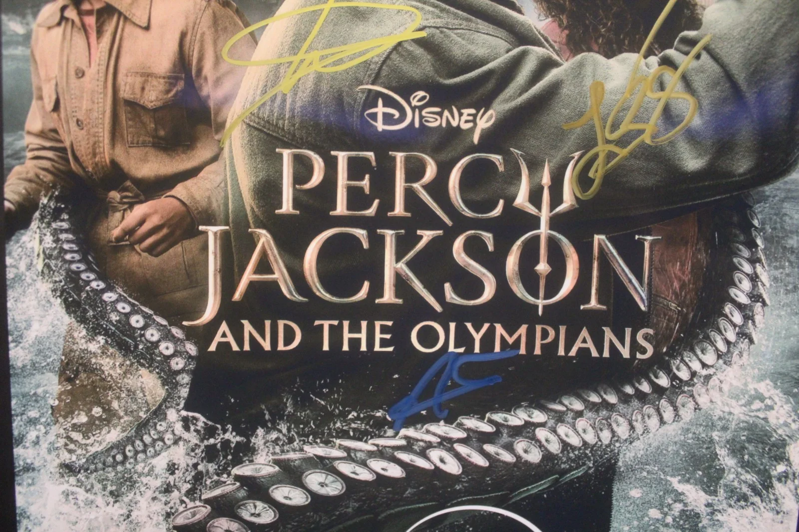 Walker Scobell, Leah Sava Jeffries, Aryan Simhadri, Charlie Bushne — Signed Poster - Percy Jackson and the Olympians - - TV Series, 11x17 +COA, image 3