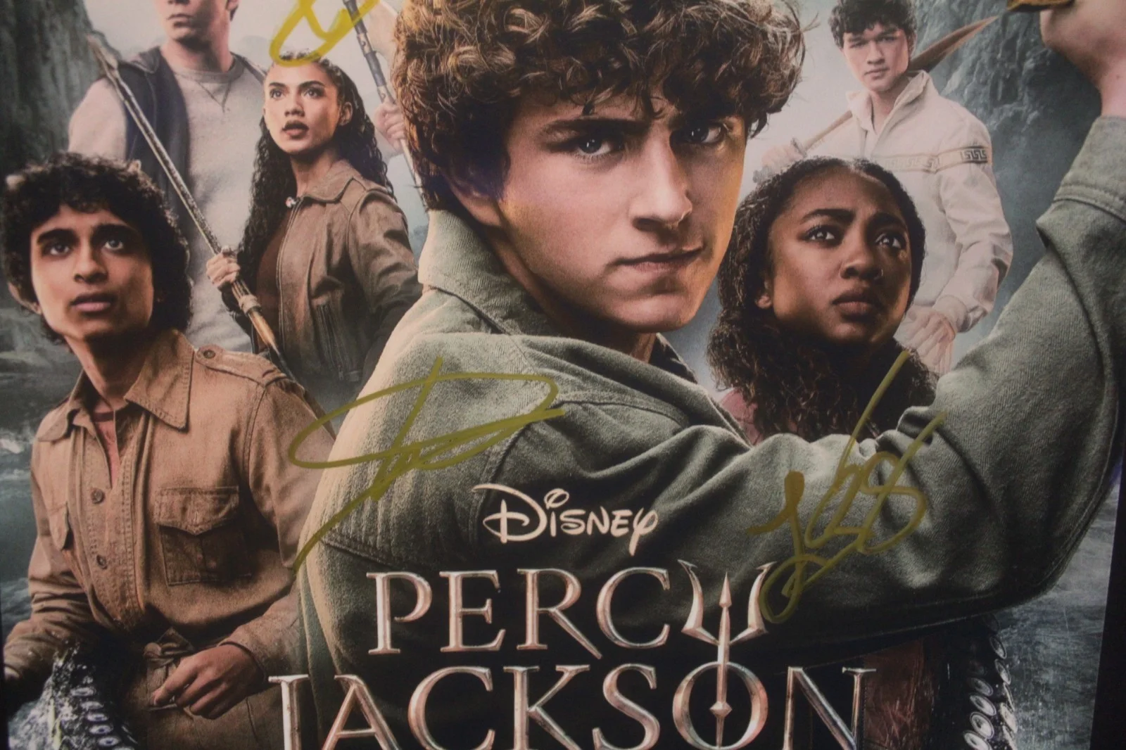 Walker Scobell, Leah Sava Jeffries, Aryan Simhadri, Charlie Bushne — Signed Poster - Percy Jackson and the Olympians - - TV Series, 11x17 +COA, image 4
