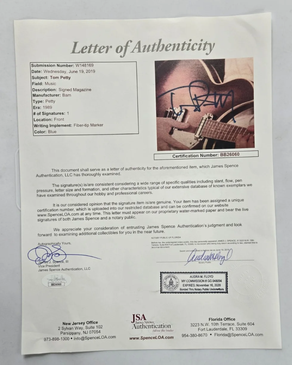 Booker T Jones, Jim Keltner, Tom Petty — Tom Petty Signed Autograph 1989 BAM Music Magazine cover w/ JSA COA, image 4