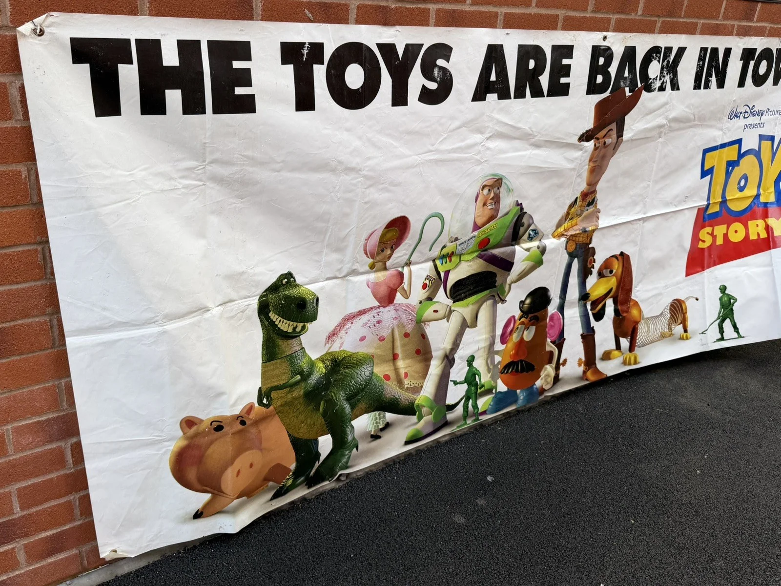 Vintage Disney Pixar Toy Story Giant Retail Banner Poster 3m x 1.2m Cinema Promo, изображение 2