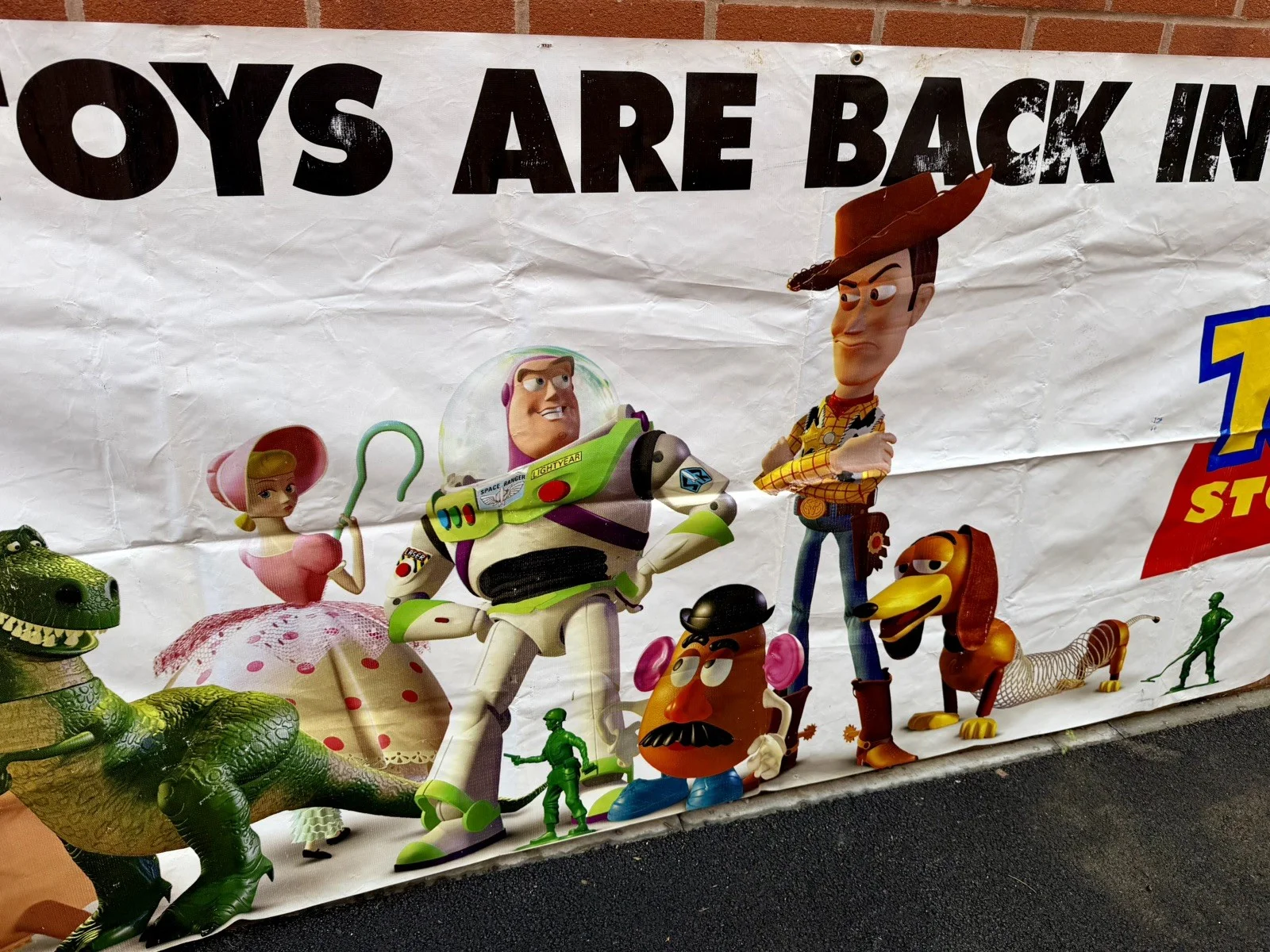 Vintage Disney Pixar Toy Story Giant Retail Banner Poster 3m x 1.2m Cinema Promo, изображение 3