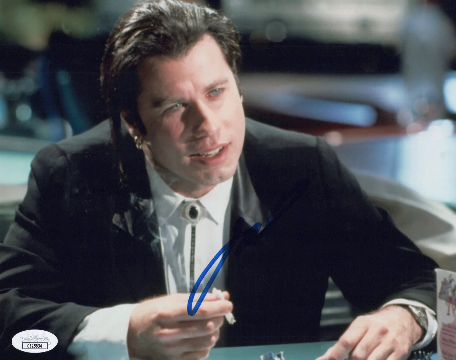 JOHN TRAVOLTA — John Travolta signed "PULP FICTION" 8x10 Photo c AUTOGRAPH Vincent Vega JSA COA, изображение 4