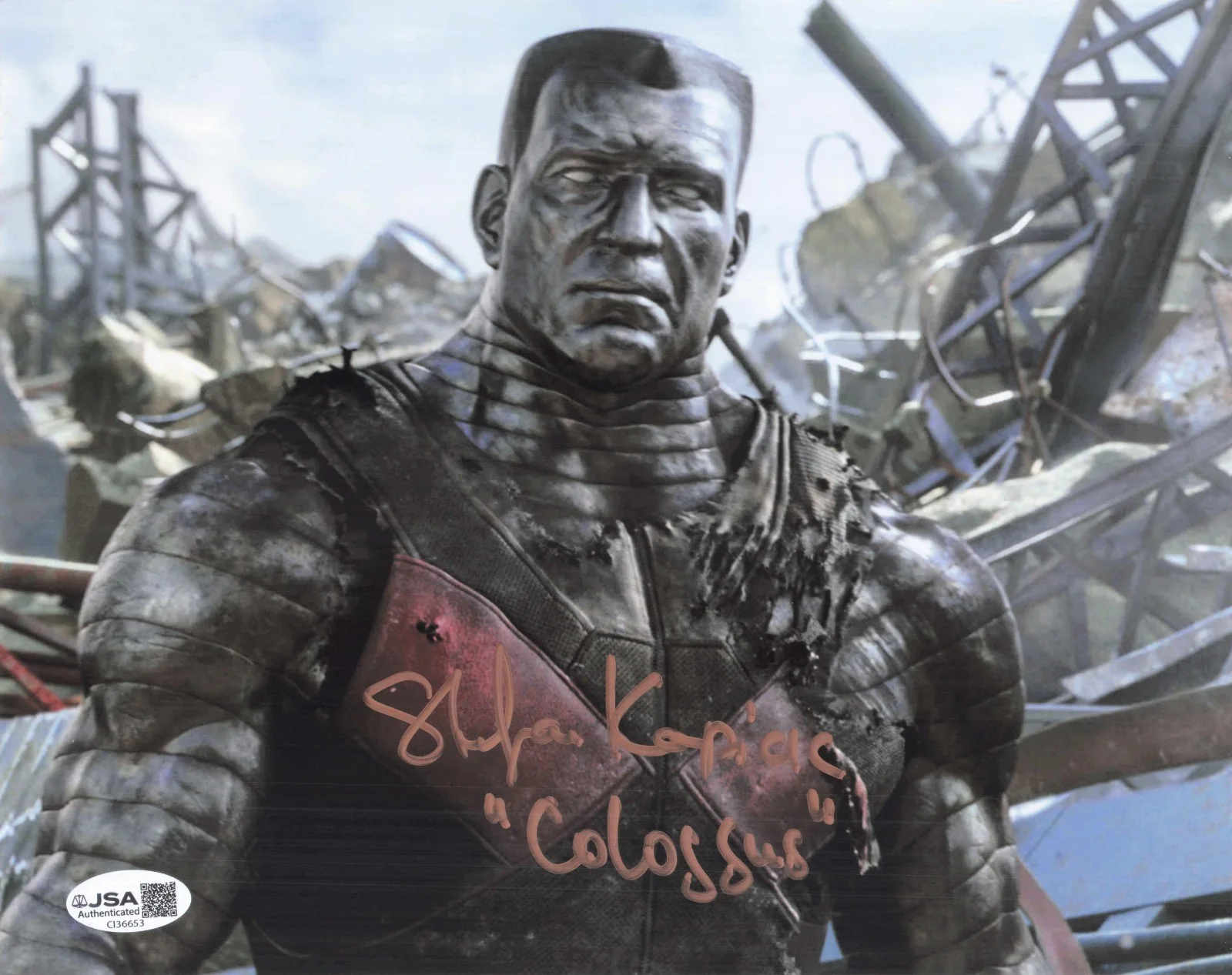 Stefan Kapicic — DEADPOOL: COLOSSUS Hand-Signed & Inscribed 8x10 - Stefan Kapičić - JSA COA