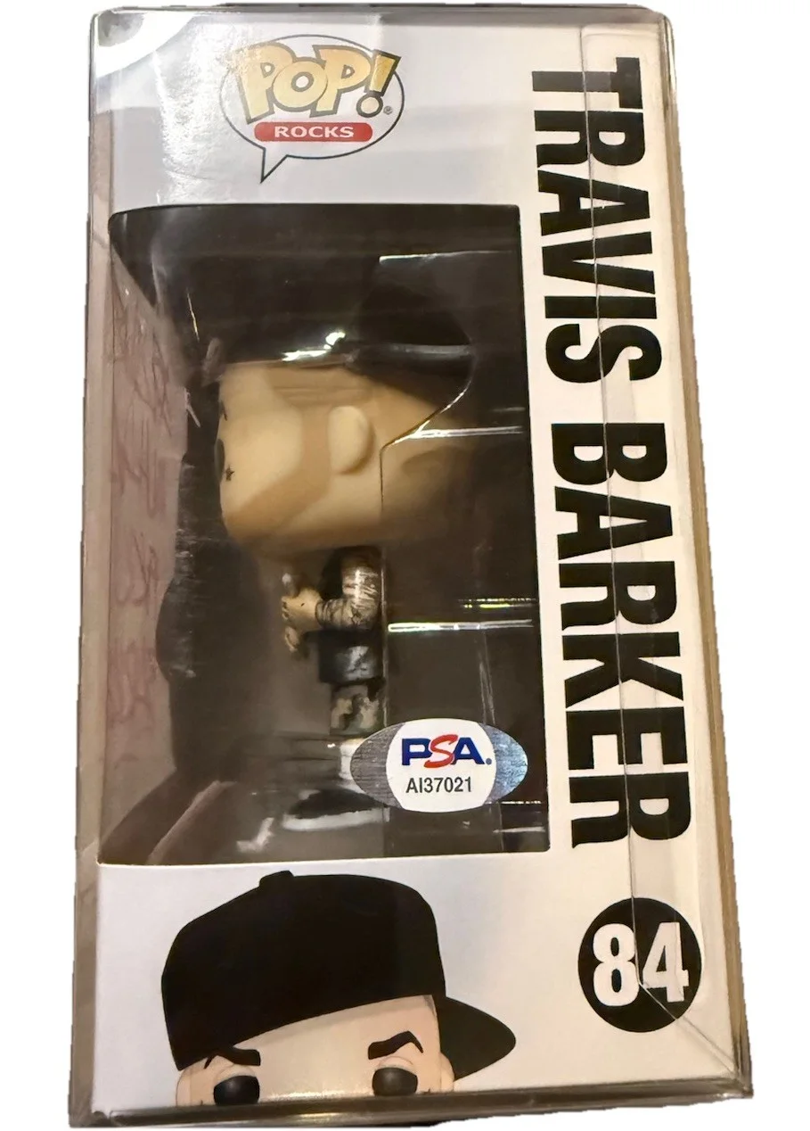 Travis Barker Signed Funko Pop Blink 182 PSA/DNA Certified, image 2