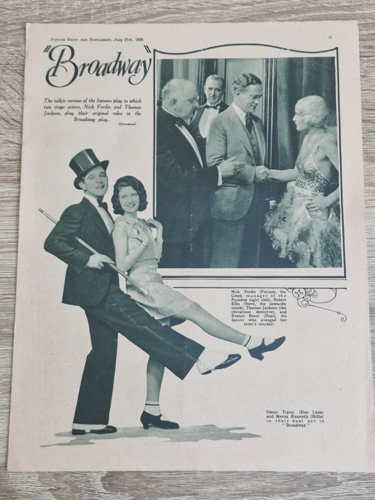 BETTY COMPSON ( SILENT MOVIE ACTRESS) 1929 PICTURE SHOW ART SUPPLEMENT ETC, изображение 3