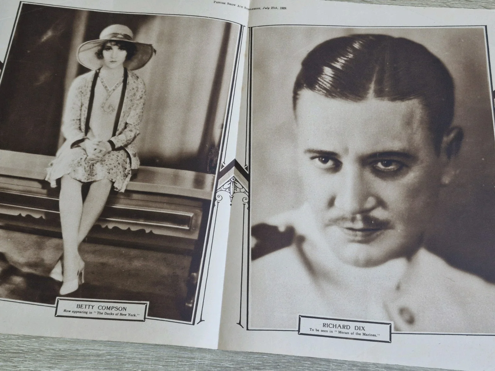 BETTY COMPSON ( SILENT MOVIE ACTRESS) 1929 PICTURE SHOW ART SUPPLEMENT ETC, изображение 5
