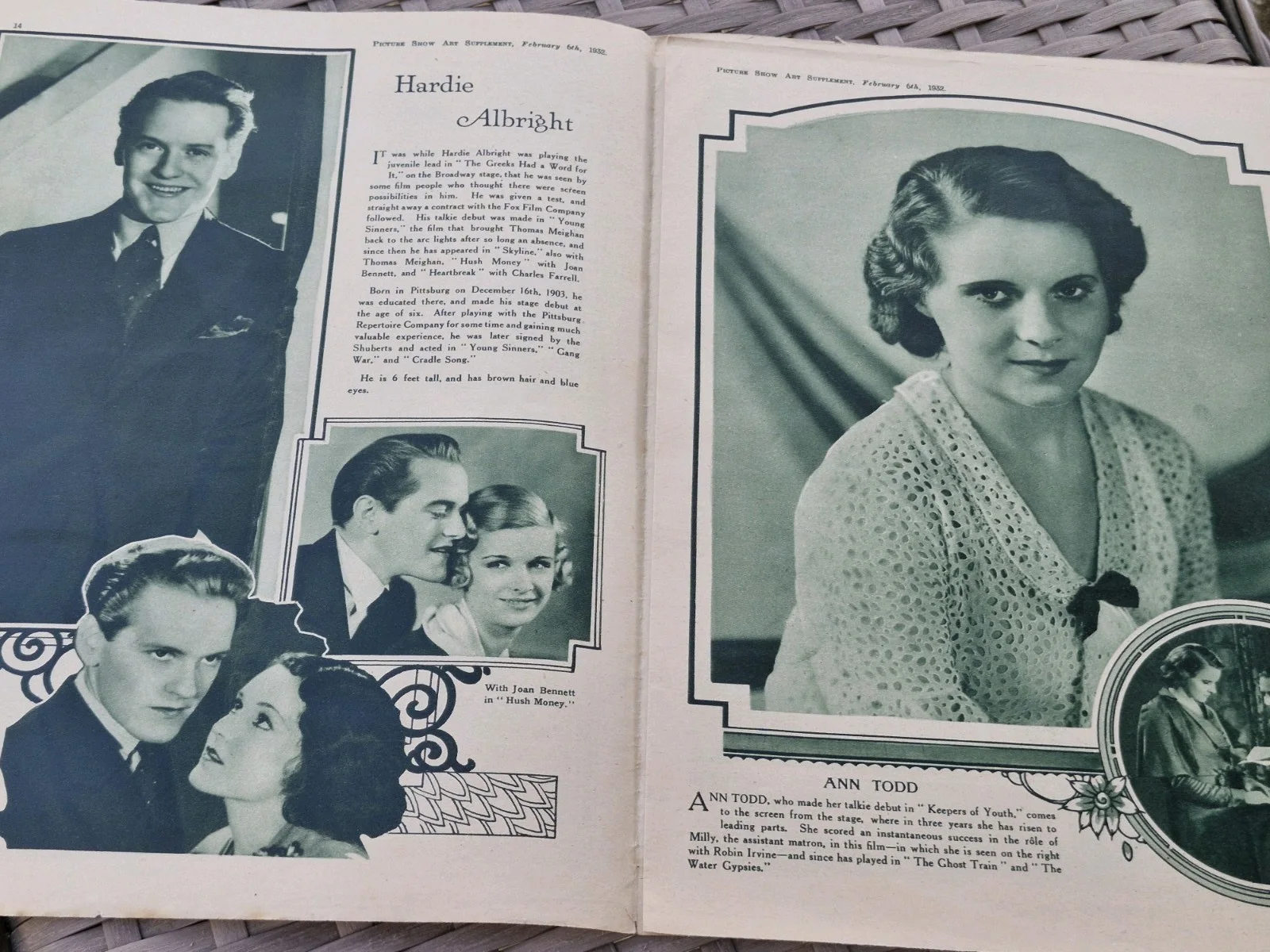 "JOAN CRAWFORD/NEIL HAMILTON " PICTURE SHOW ART SUPPLEMENT 1932, image 4