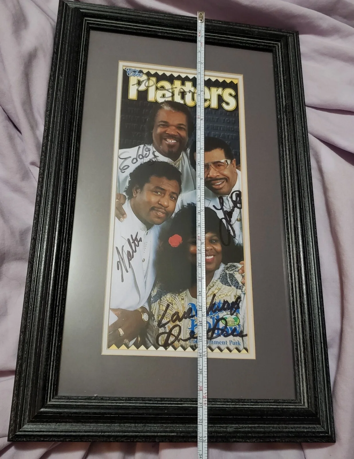 The Platters Autographed Photograph Signed Framed Picture Group Mutton Hollow, image 3
