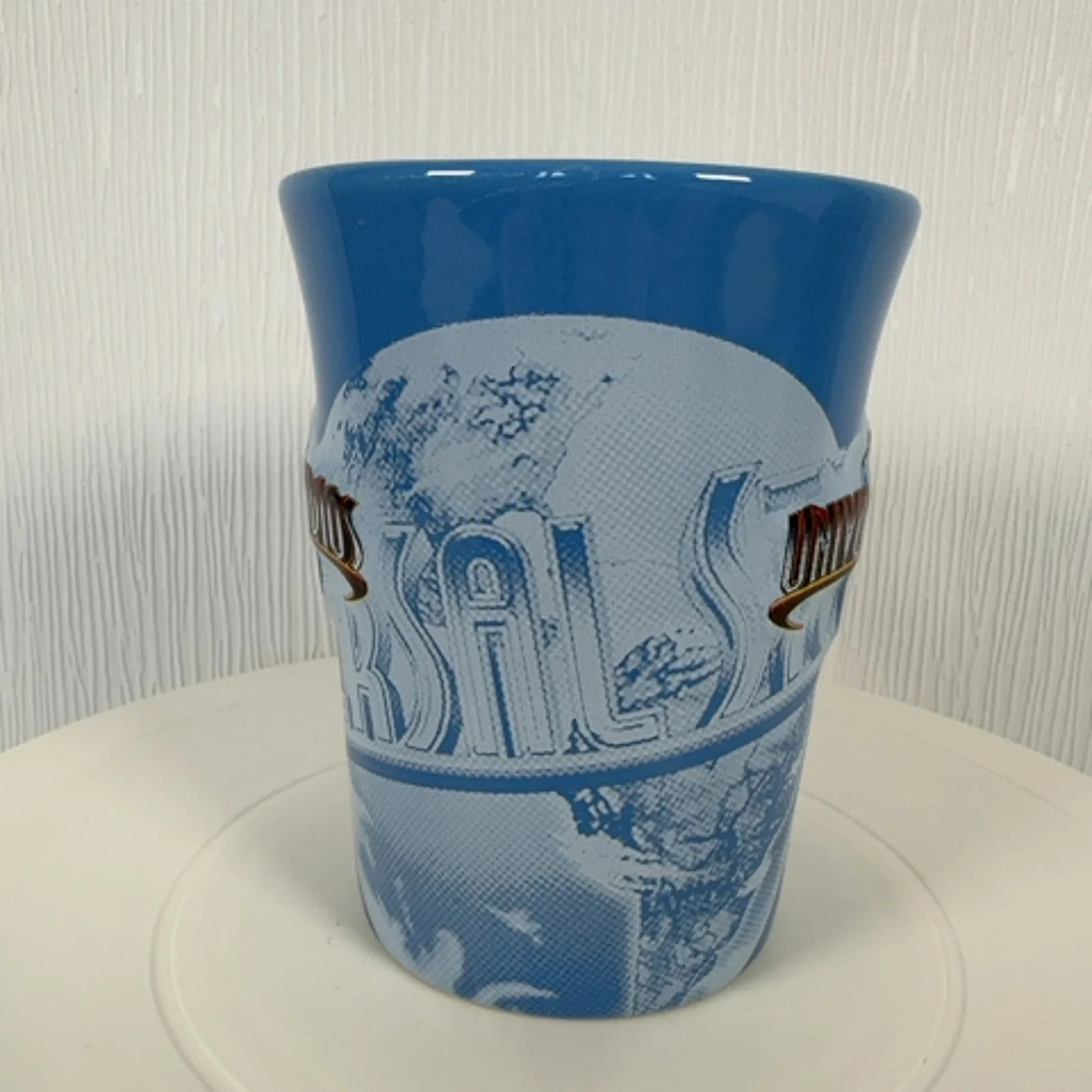 Universal Studios Mug Theme Park Blue Ceramic Large 2009 Souvenir Cup, image 3