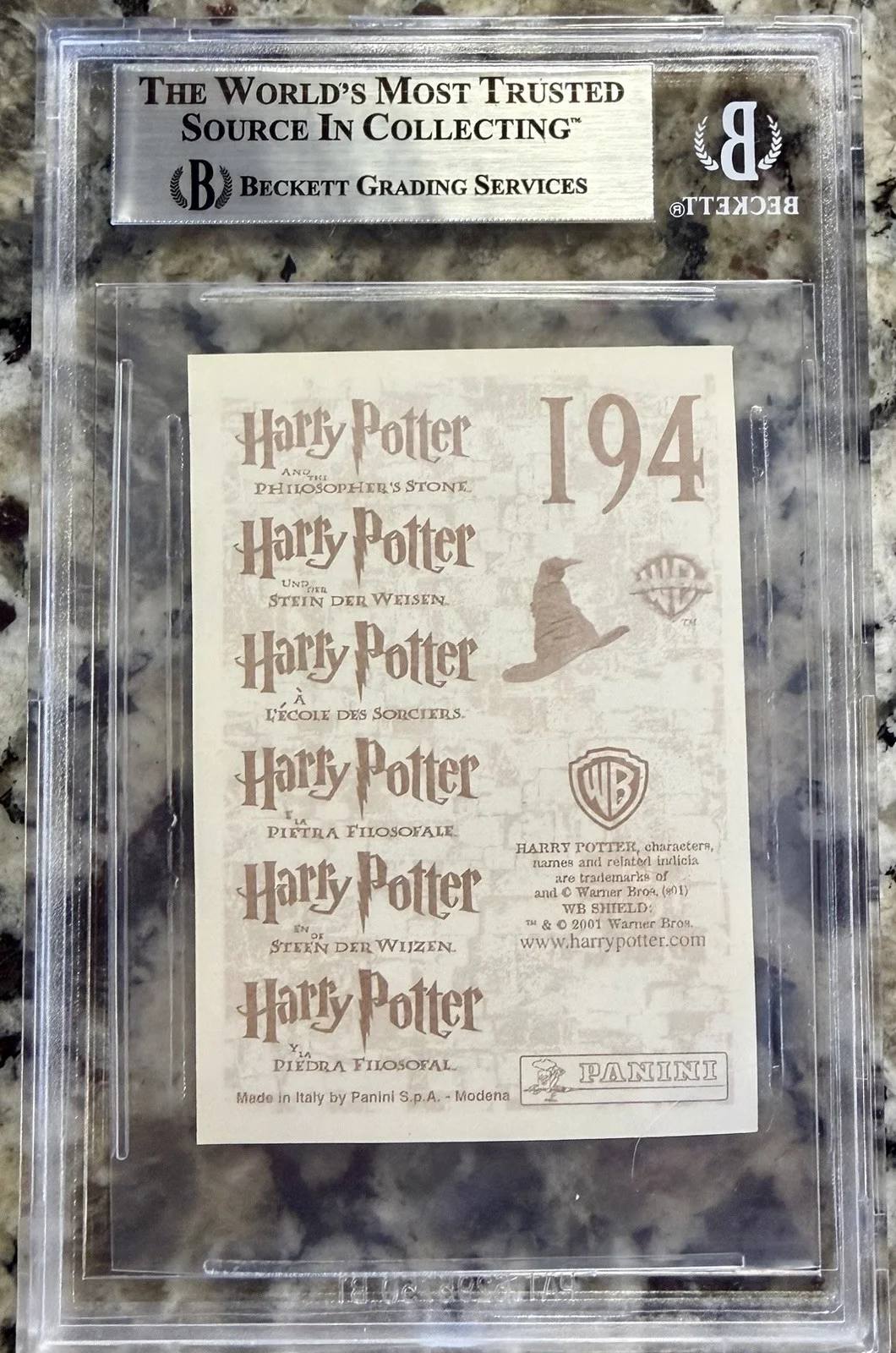 Daniel Radcliffe — GEM! Daniel Radcliffe SIGNED Harry Potter 2001 Panini Rookie Card #194- BGS COA, изображение 4