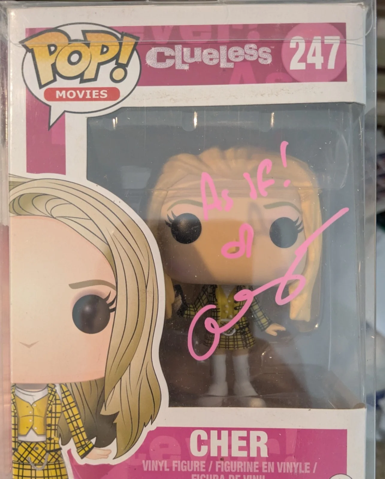 Alicia Silverstone Signed CHER Pop Vinyl 247 Clueless Figure, image 2