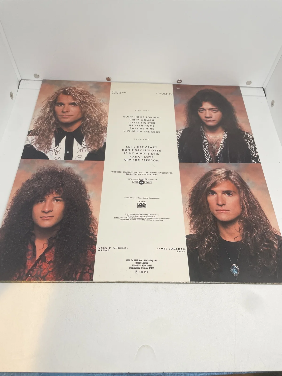White Lion Big Game Vinyl Album Original 1989 A1-81969 Mike Tramp Signed, изображение 3