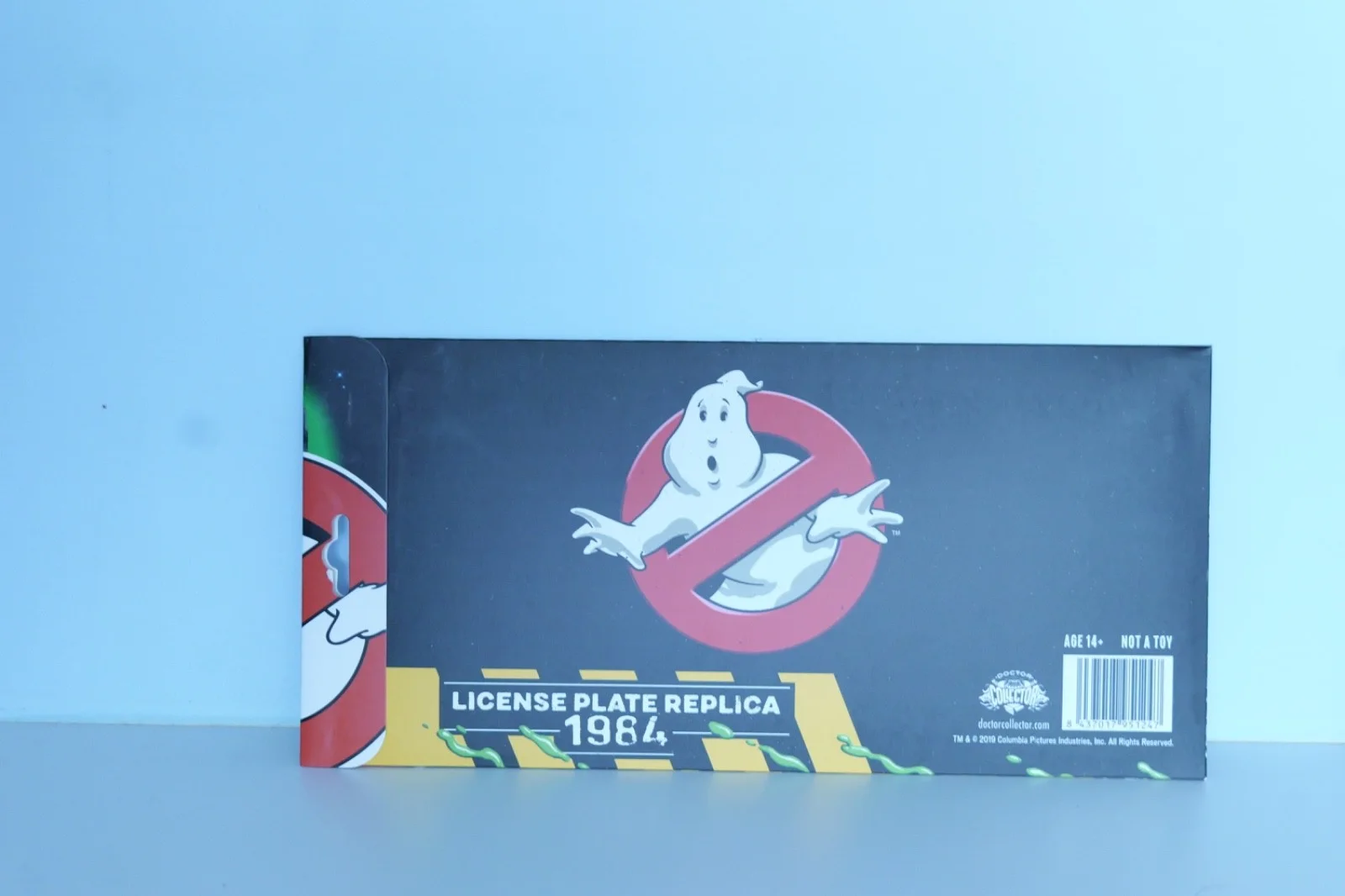 Ecto 1 Ghostbusters prop license plate unopened, image 2
