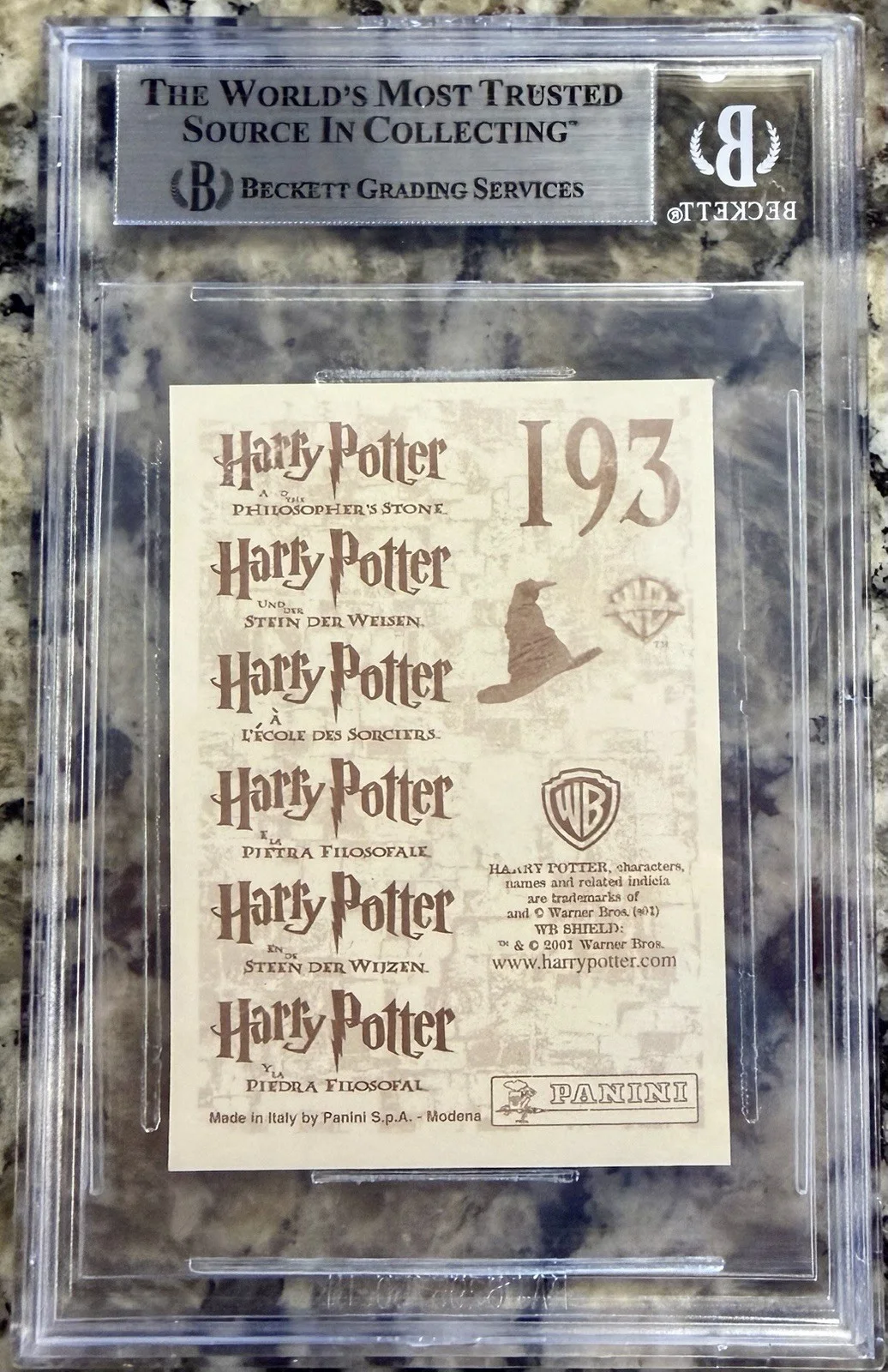 Daniel Radcliffe — Daniel Radcliffe SIGNED Harry Potter 2001 Panini GOLD Rookie Card #193- BGS COA, изображение 3