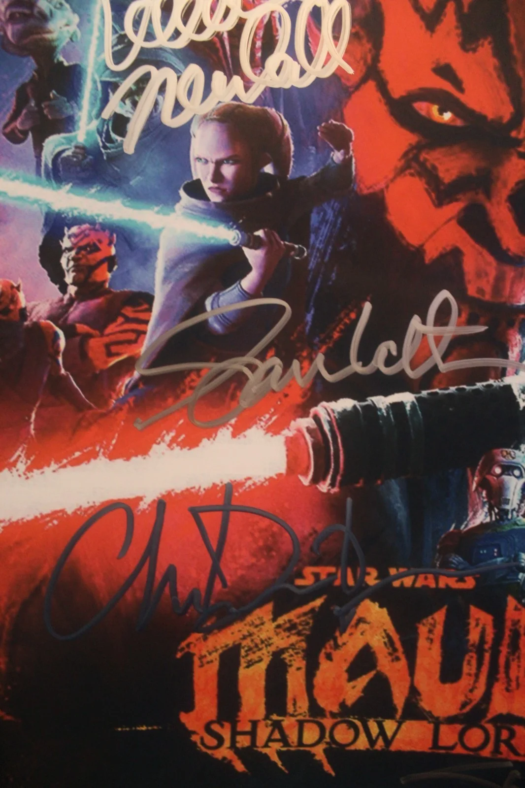 Sam Witwer, Richard Ayoade, Chris Diamantopoulos, Vanessa Marshal — Signed Poster - Star Wars- Maul, Shadow Lord - TV Series - 11x17 +COA, image 3