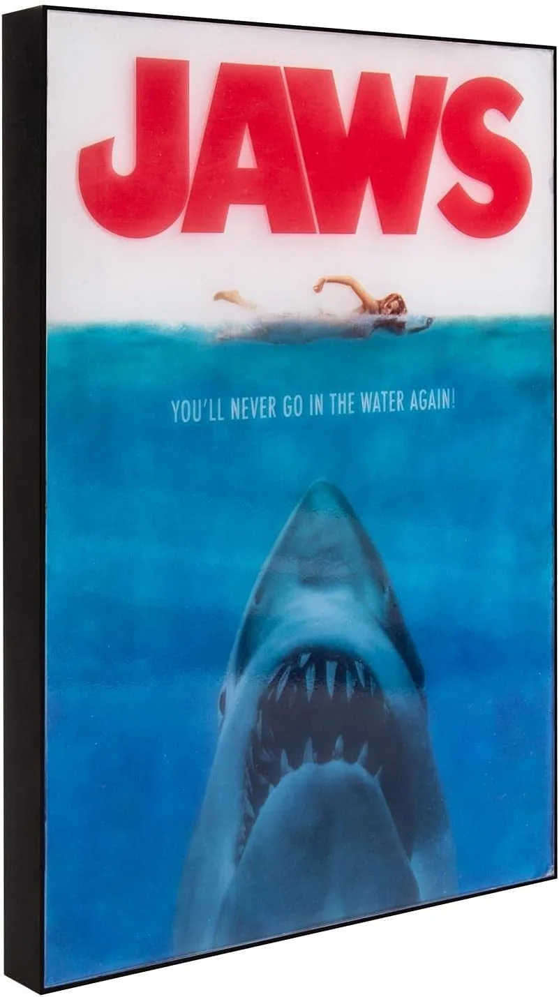 Fizz Creations Jaws Movie Poster Light. A4 Sized LED Jaws Poster Mood Light Nigh, image 2